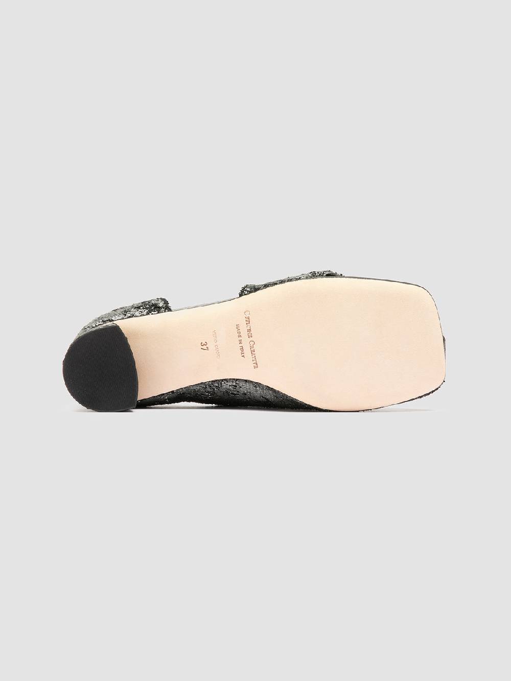 Officine Creative TESSA 009 Silver Leather Mule Sandals Italy