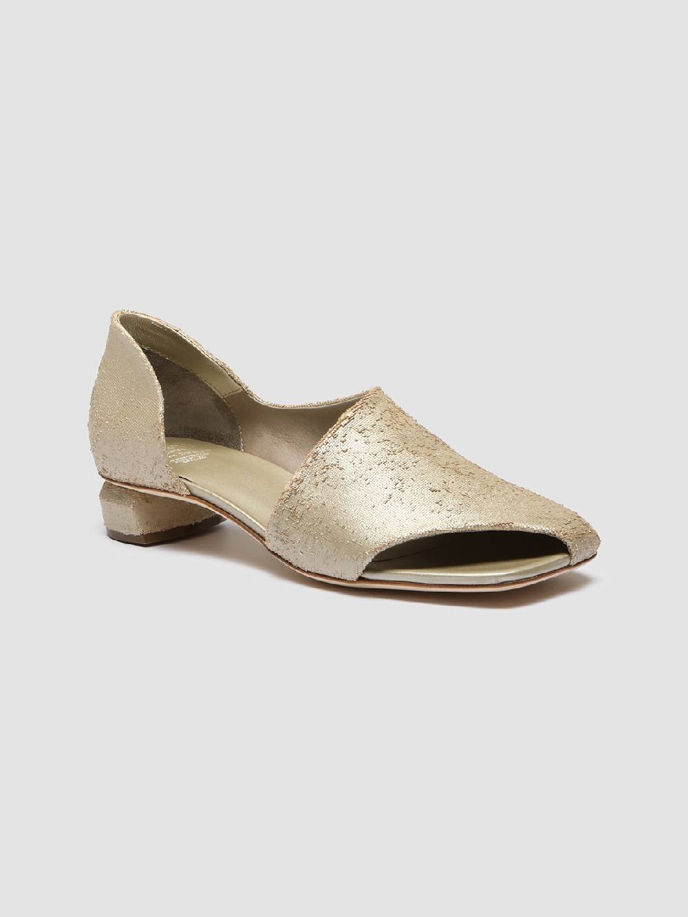 Officine Creative TESSA 009 Gold Leather Mule Sandals Italia