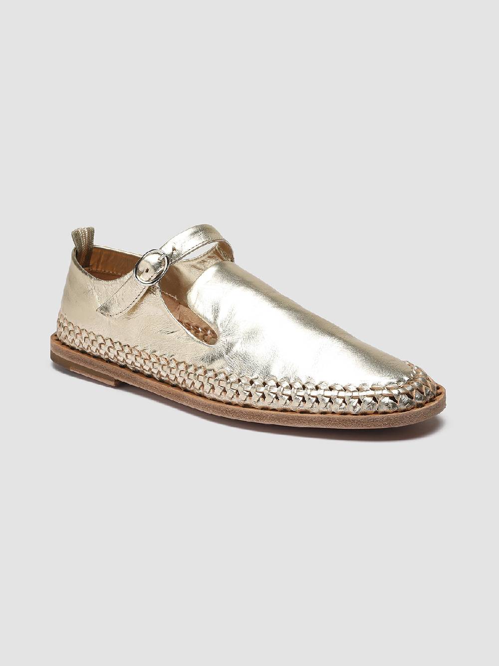 Officine Creative MABELLE 003 Mary Jane in Pelle Tortora Qualità