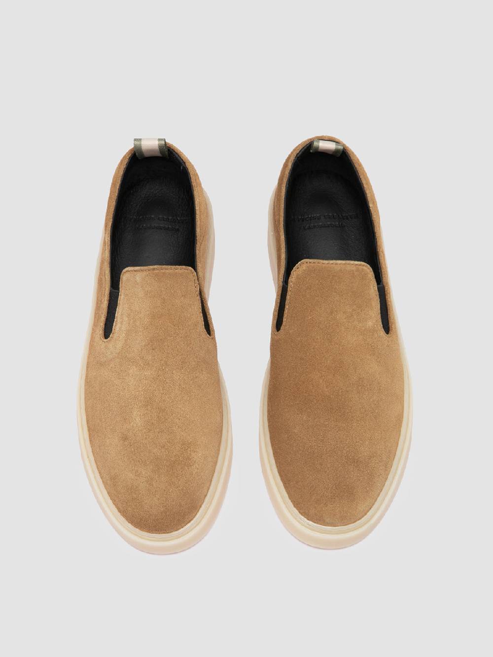 Officine Creative MUSKRAT 102 Sneaker Slip-On in Pelle Tortora Pezzi Unici