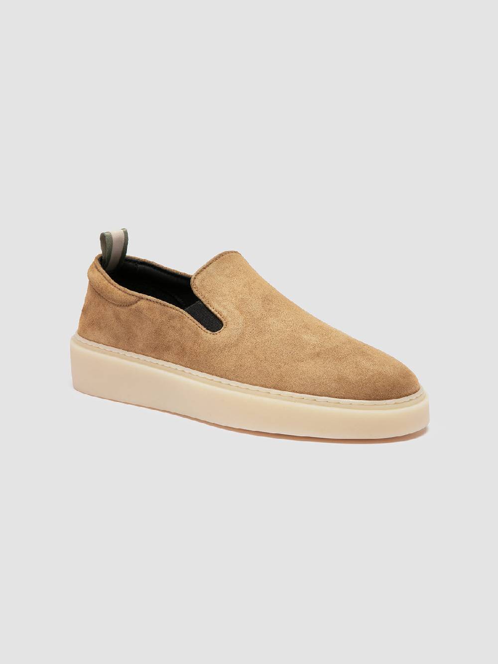 Officine Creative MUSKRAT 102 Sneaker Slip-On in Pelle Tortora Pezzi Unici