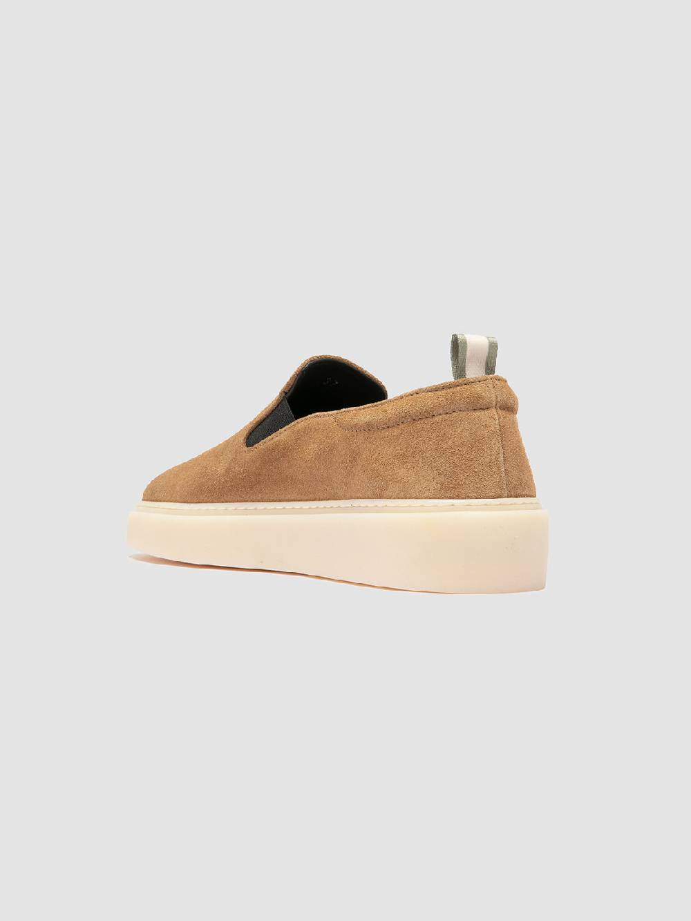 Officine Creative MUSKRAT 102 Sneaker Slip-On in Pelle Tortora Pezzi Unici