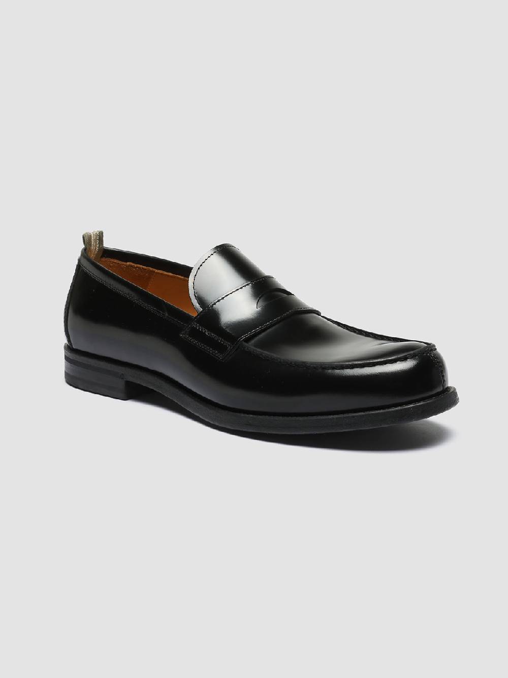 Officine Creative VINE 001 Mocassini in Pelle Nera Negozi Online