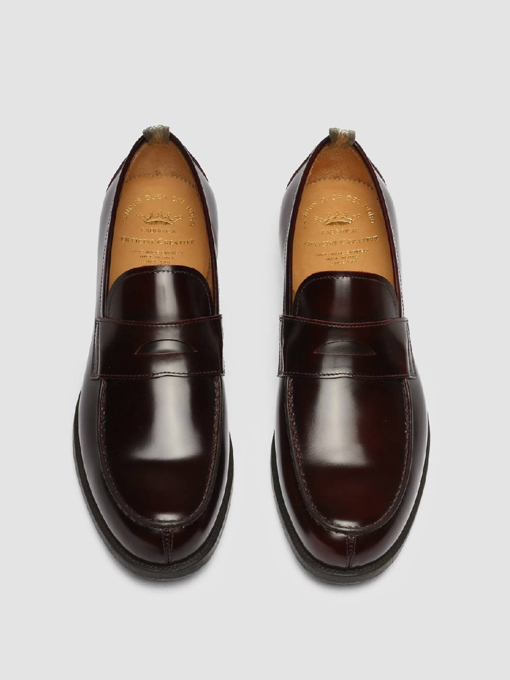 Officine Creative VINE 001 Mocassini in Pelle Bordeaux Consegna Veloce