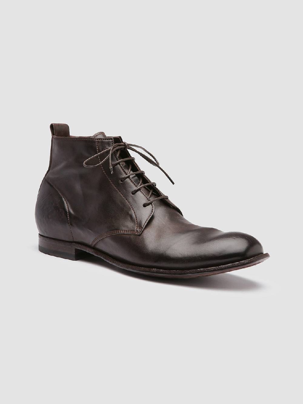 Officine Creative STEREO 004 Stivaletti in Pelle Marrone Promozione Limitata