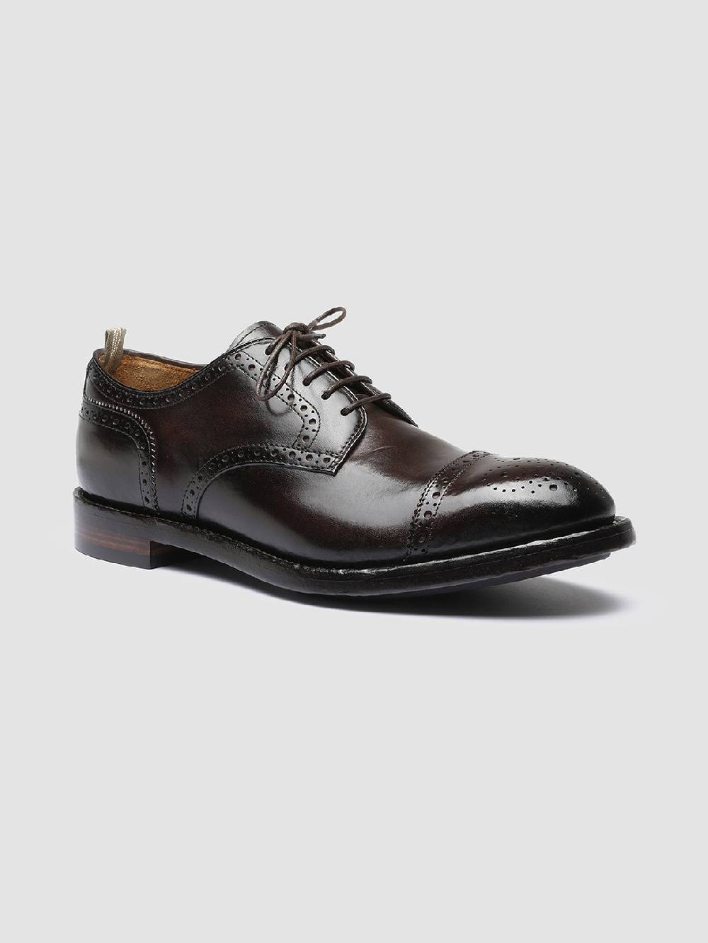 Officine Creative TEMPLE 003 Scarpe Derby in Pelle Marrone Fino Al -60%