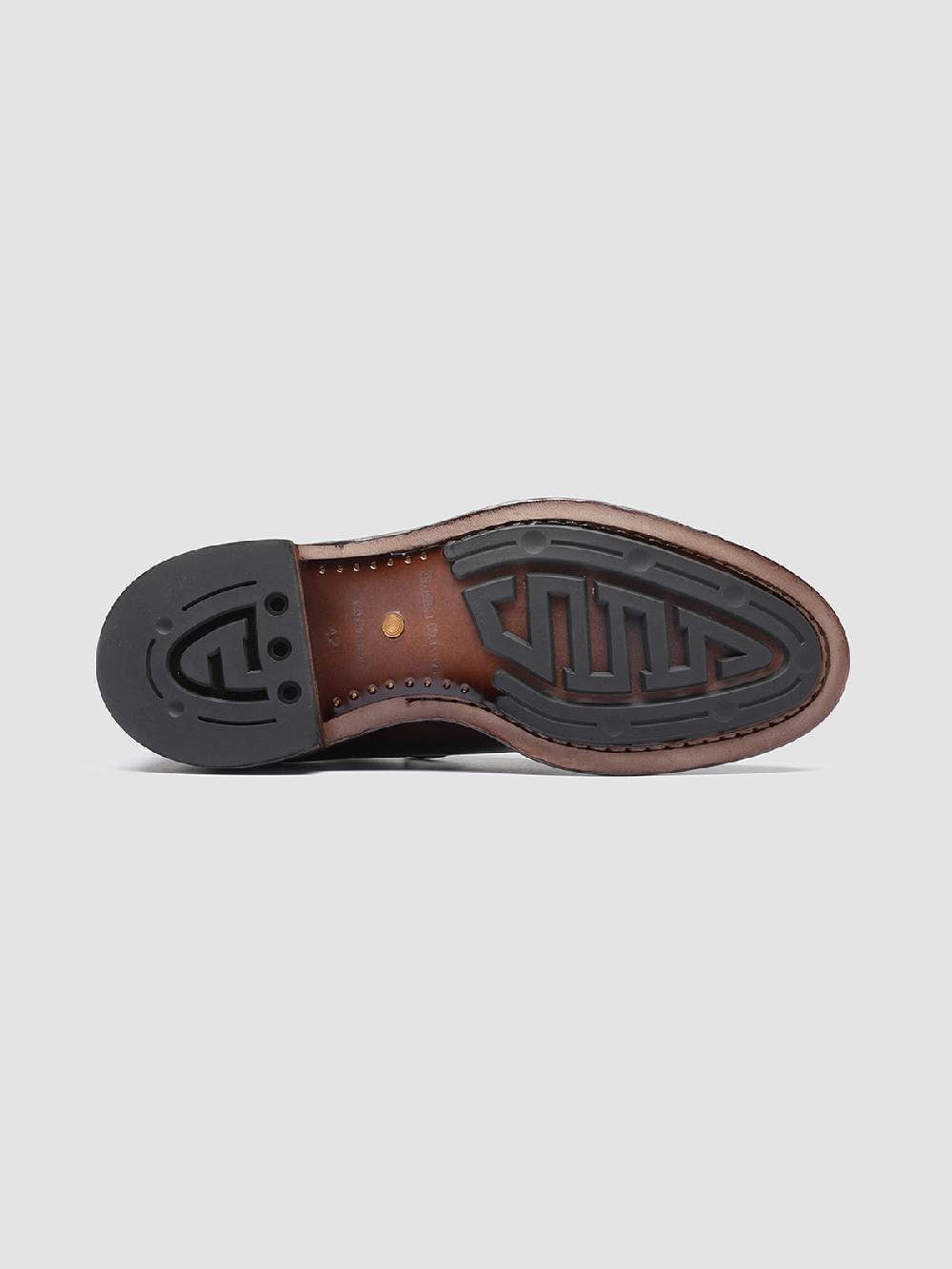 Officine Creative TEMPLE 007 Derby in Pelle Marrone Shopping Online