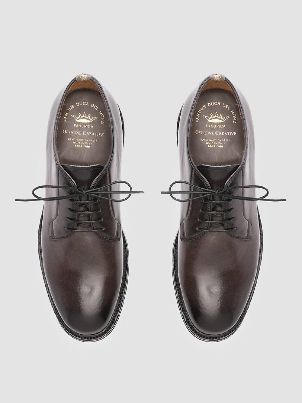 Officine Creative HOPKINS 003 Derby in Pelle Grigia Prezzo Ridotto