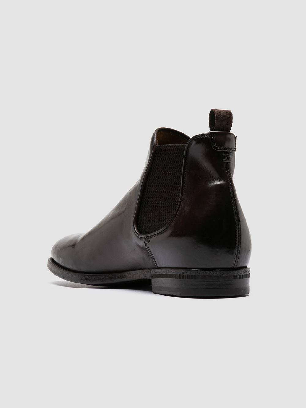 Officine Creative VANDERBILT CAOU 012 Stivali Marrone Scuro in Pelle Presa