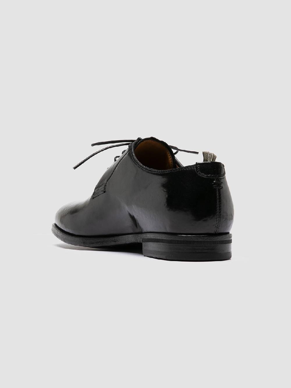 Officine Creative VANDERBILT CAOU 013 Scarpe Derby Nere in Pelle Sconto
