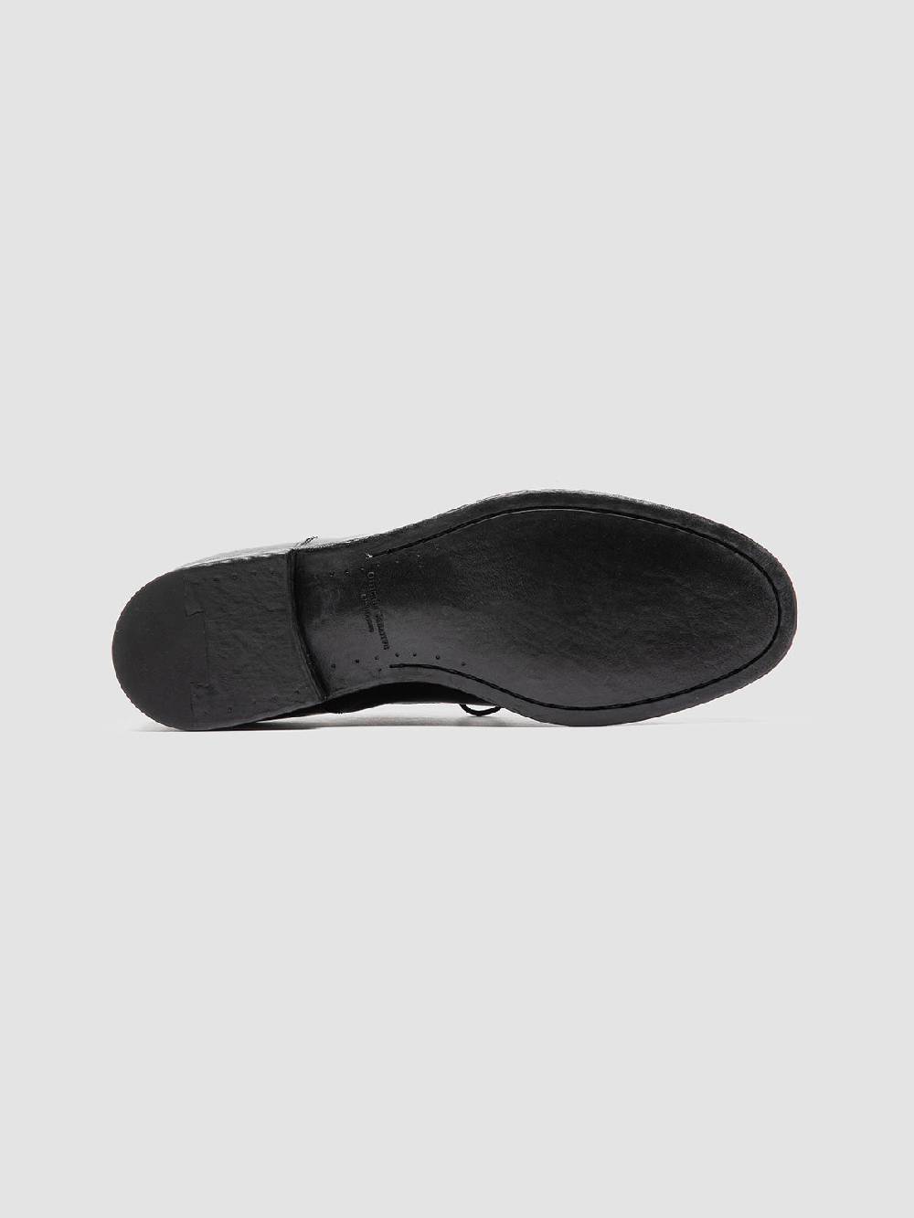 Officine Creative VANDERBILT CAOU 013 Scarpe Derby Nere in Pelle Sconto