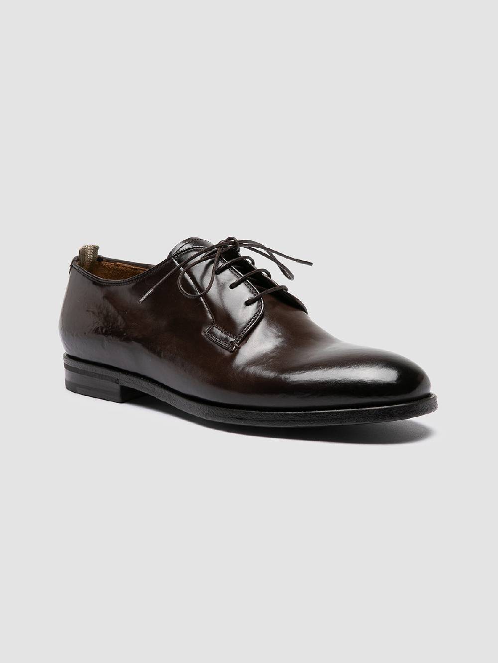 Officine Creative VANDERBILT CAOU 013 Scarpe Derby Marrone Scuro in Pelle Offerta