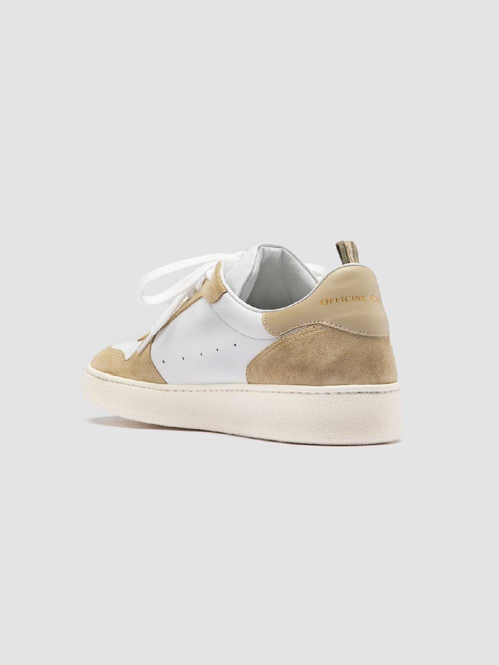Officine Creative MOWER 008 Sneakers Basse in Pelle e Camoscio Bianca Saldi