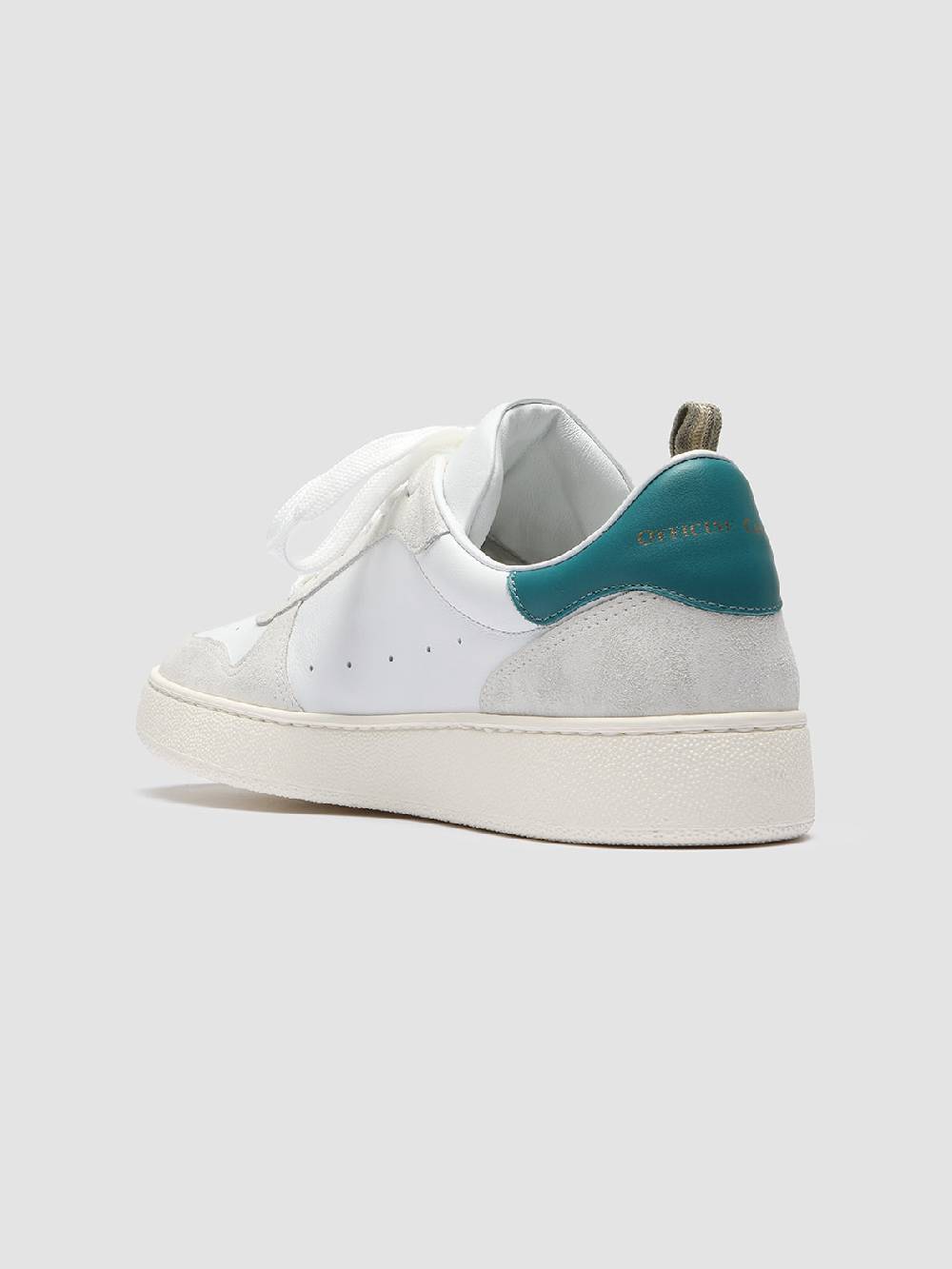 Officine Creative MOWER 008 Sneakers in Pelle Liscia e Scamosciata Bianca Offerte