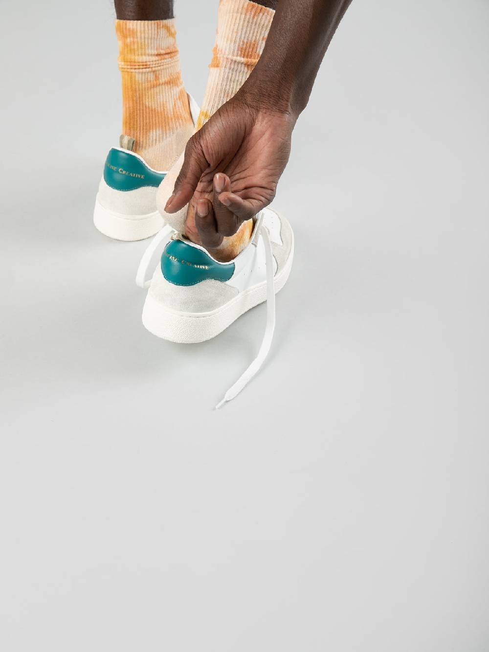 Officine Creative MOWER 008 Sneakers in Pelle Liscia e Scamosciata Bianca Offerte
