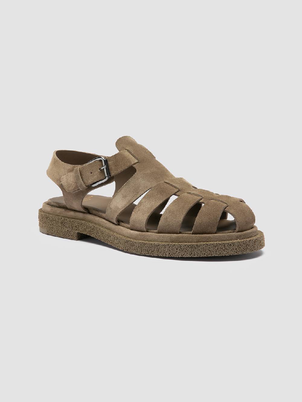 Officine Creative TONAL 18 Taupe Suede Sandals Vendita Calda