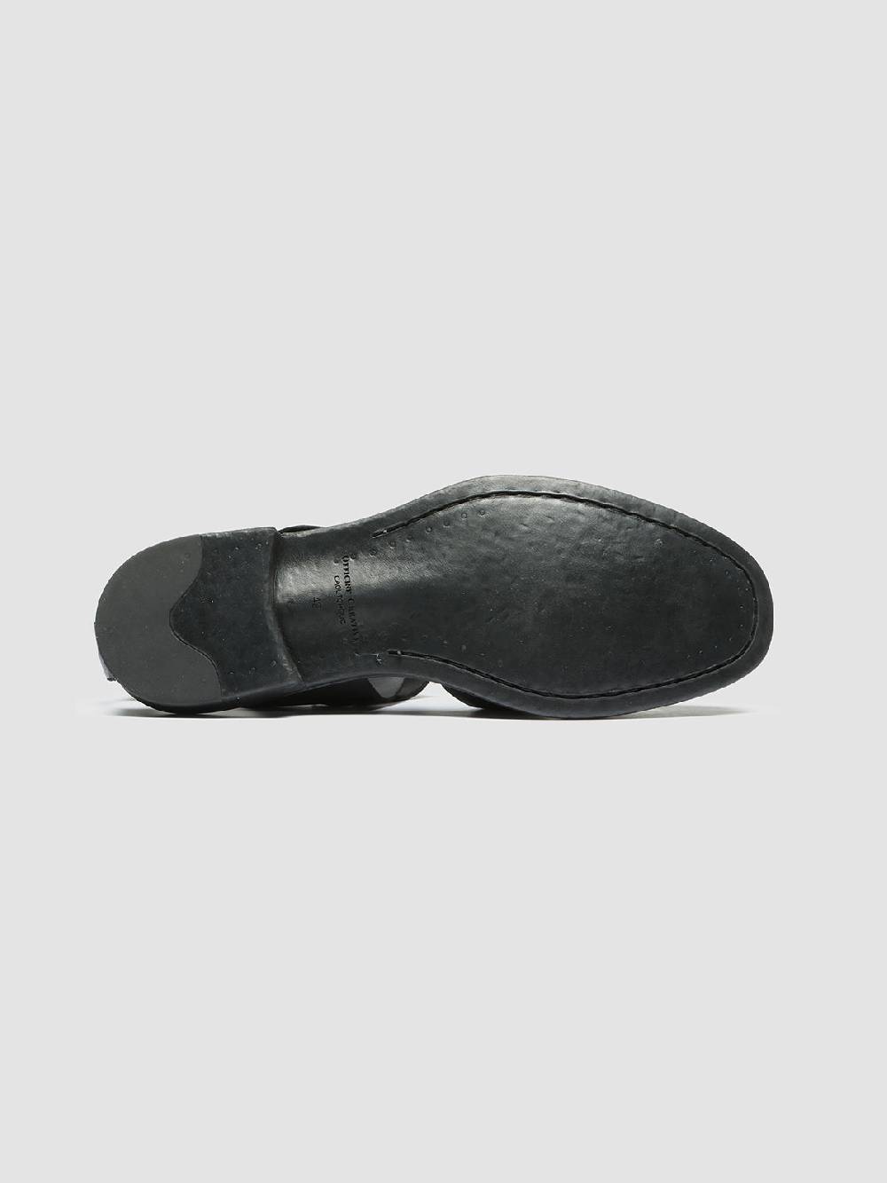 Officine Creative CHRONICLE 145 Sandali in Pelle Nera Saldi Di Fabbrica