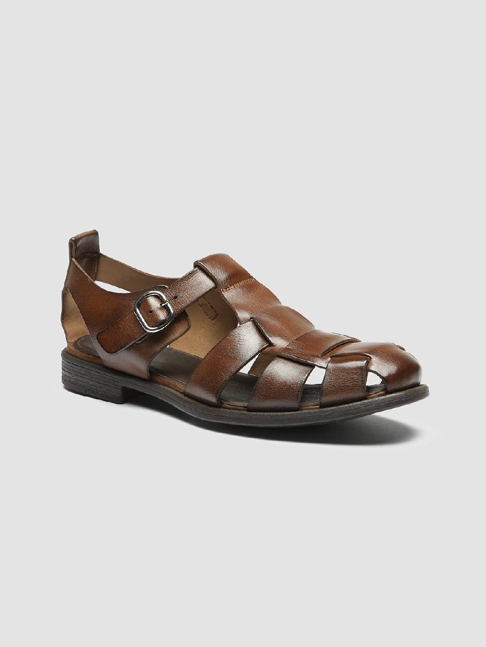 Officine Creative CHRONICLE 145 Sandali in Pelle Marrone Vendite Flash