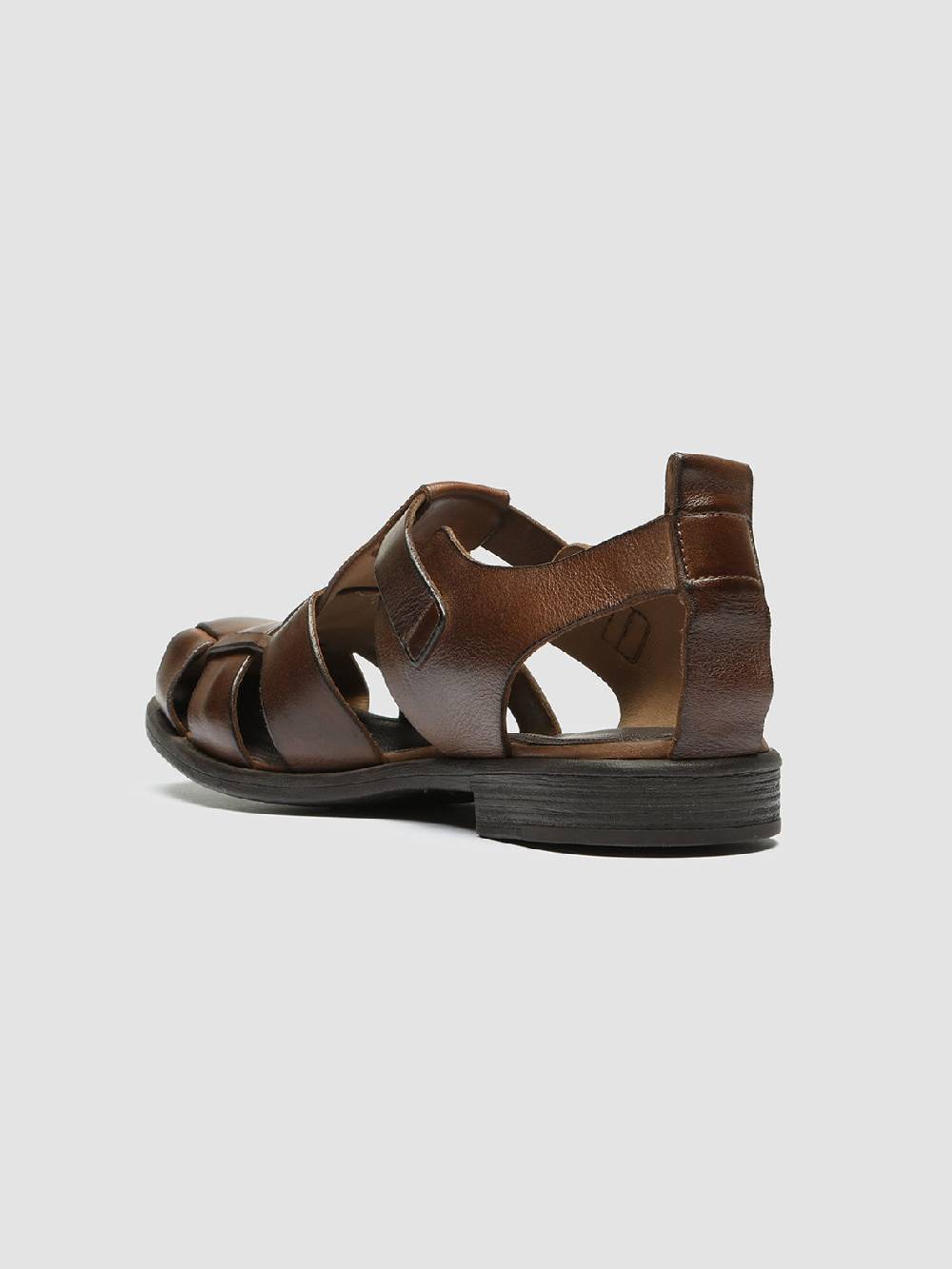 Officine Creative CHRONICLE 145 Sandali in Pelle Marrone Vendite Flash
