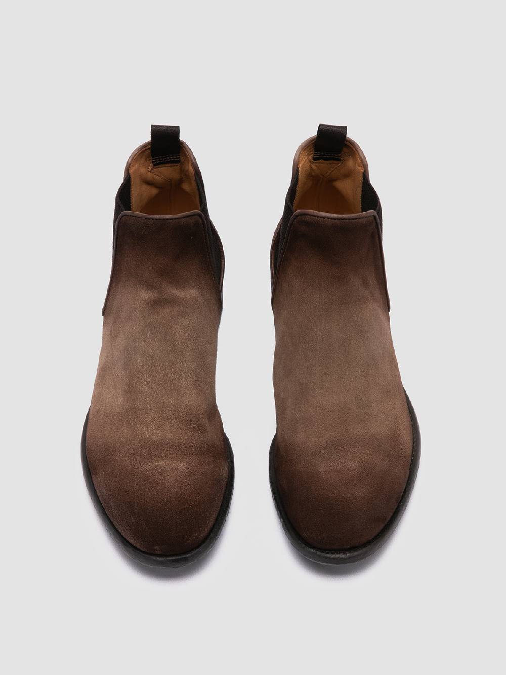 Officine Creative CETON 647 Stivaletti Chelsea in Pelle Scamosciata Marrone Moda