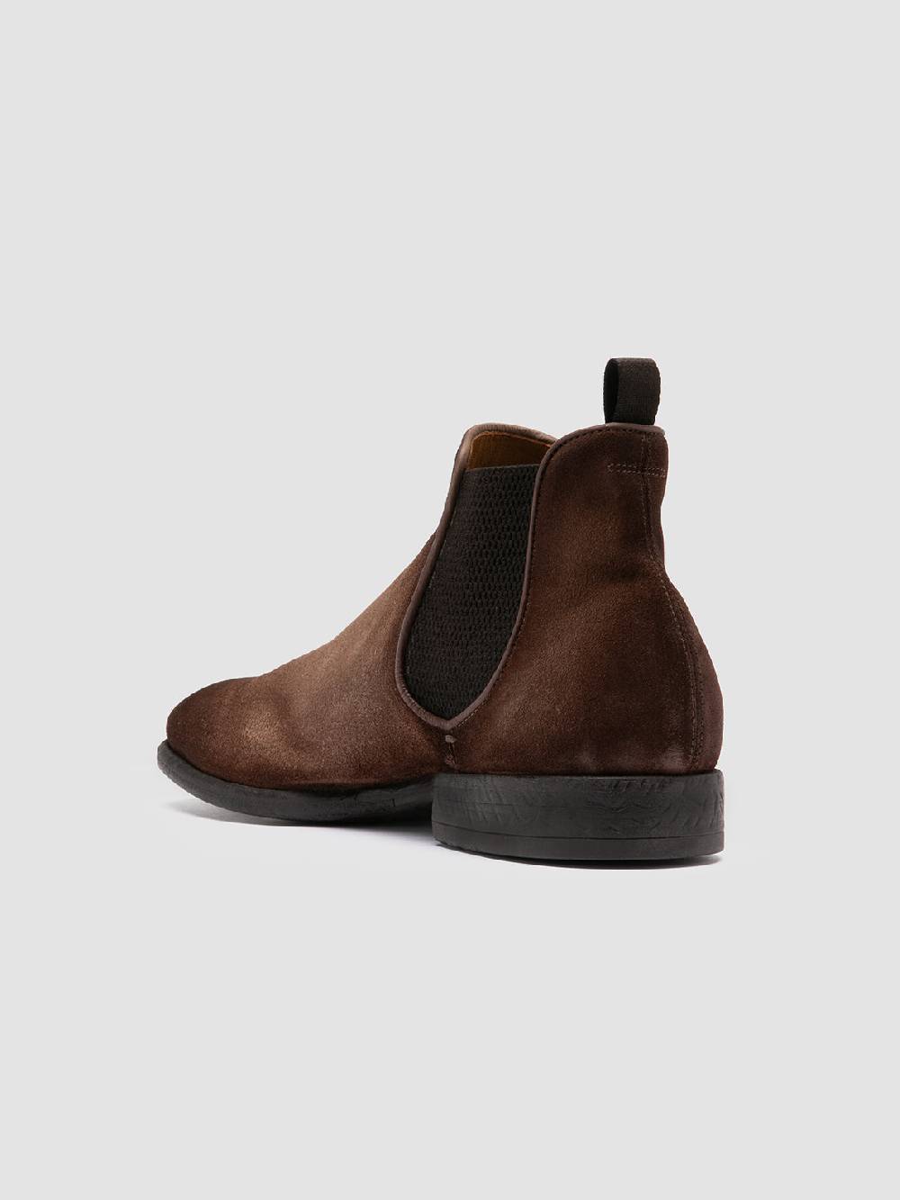 Officine Creative CETON 647 Stivaletti Chelsea in Pelle Scamosciata Marrone Moda