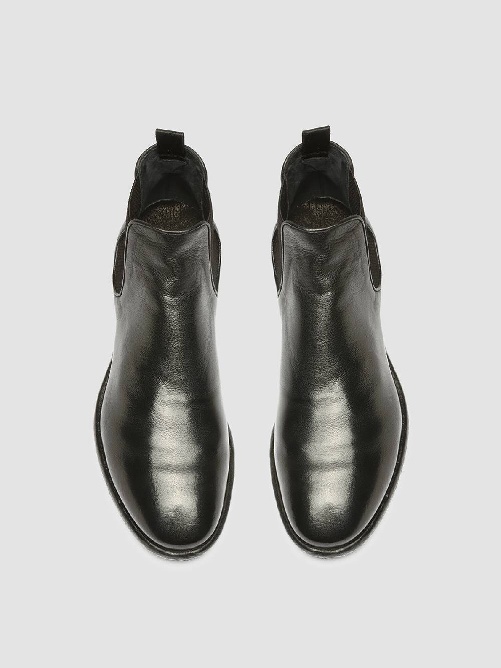 Officine Creative CETON 647 Stivaletti Chelsea in Pelle Nera Italy