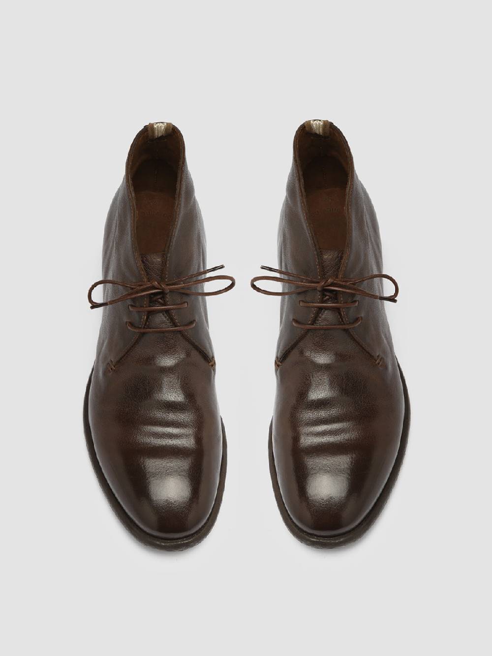 Officine Creative CETON 685 Stivali Chukka in Pelle Marrone In Linea