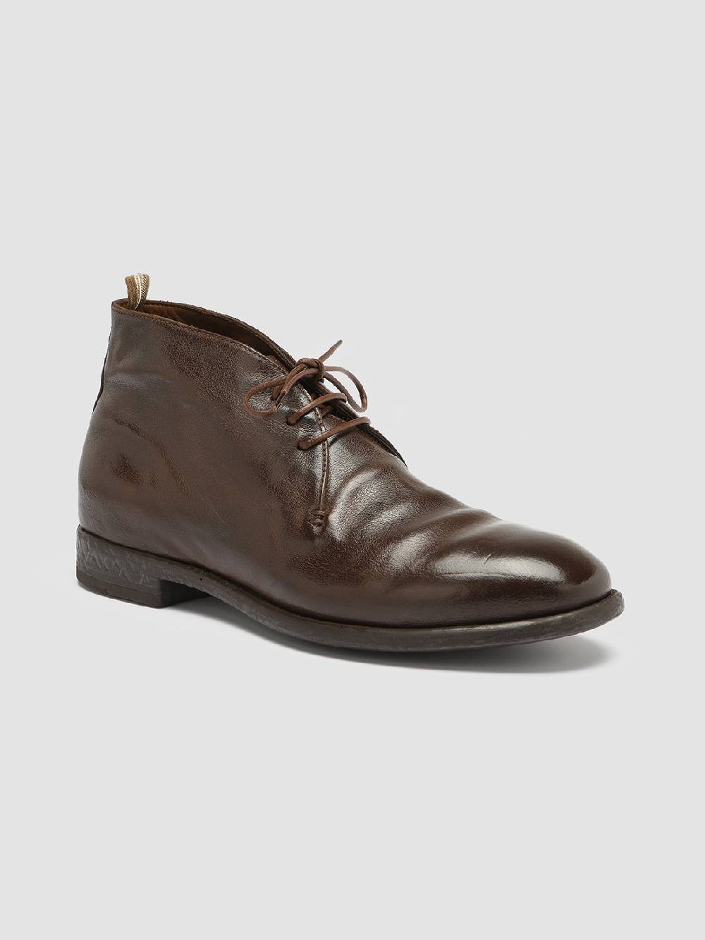 Officine Creative CETON 685 Stivali Chukka in Pelle Marrone In Linea