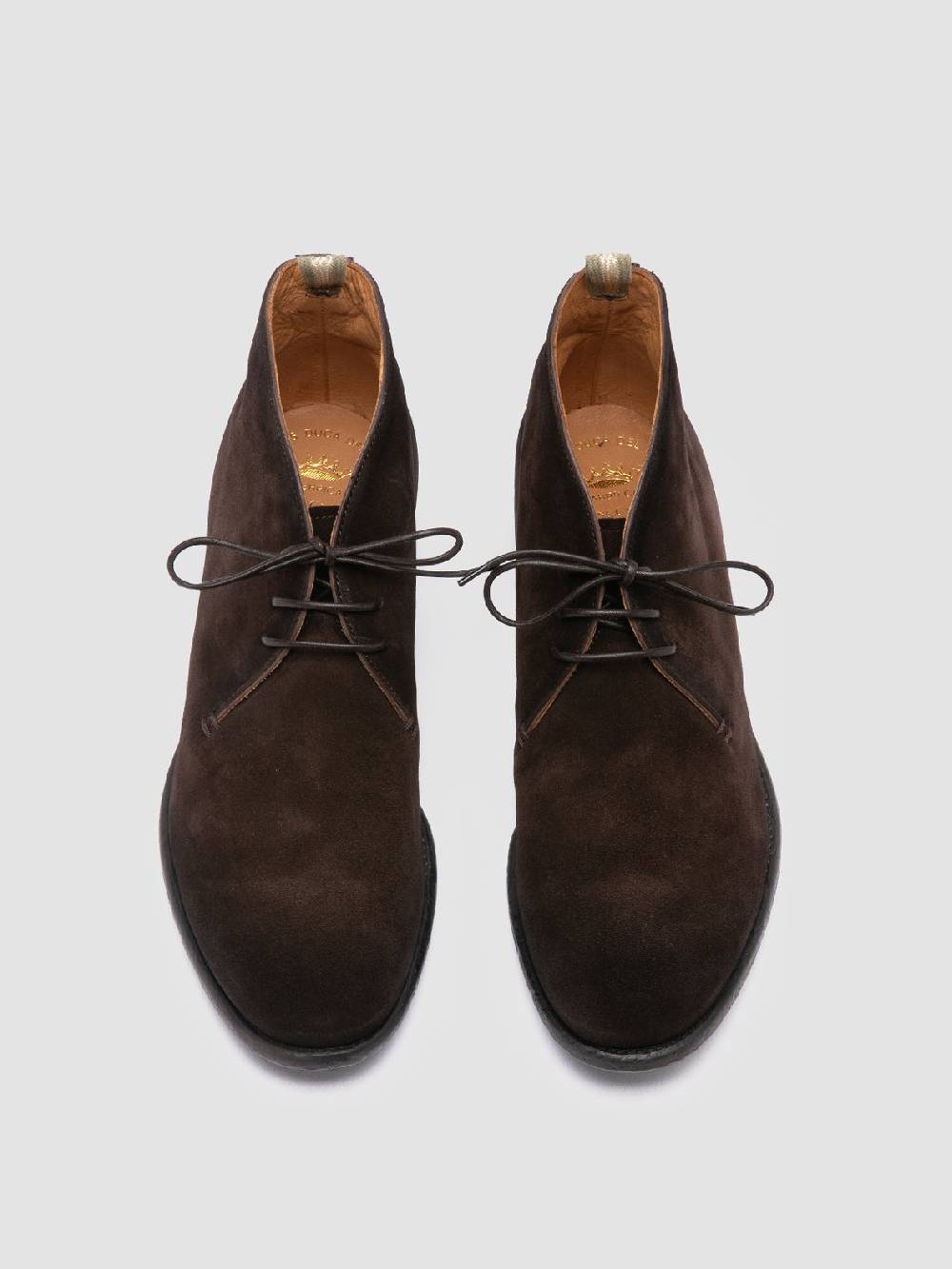 Officine Creative CETON 685 Stivali Chukka in Camoscio Marrone Qualità