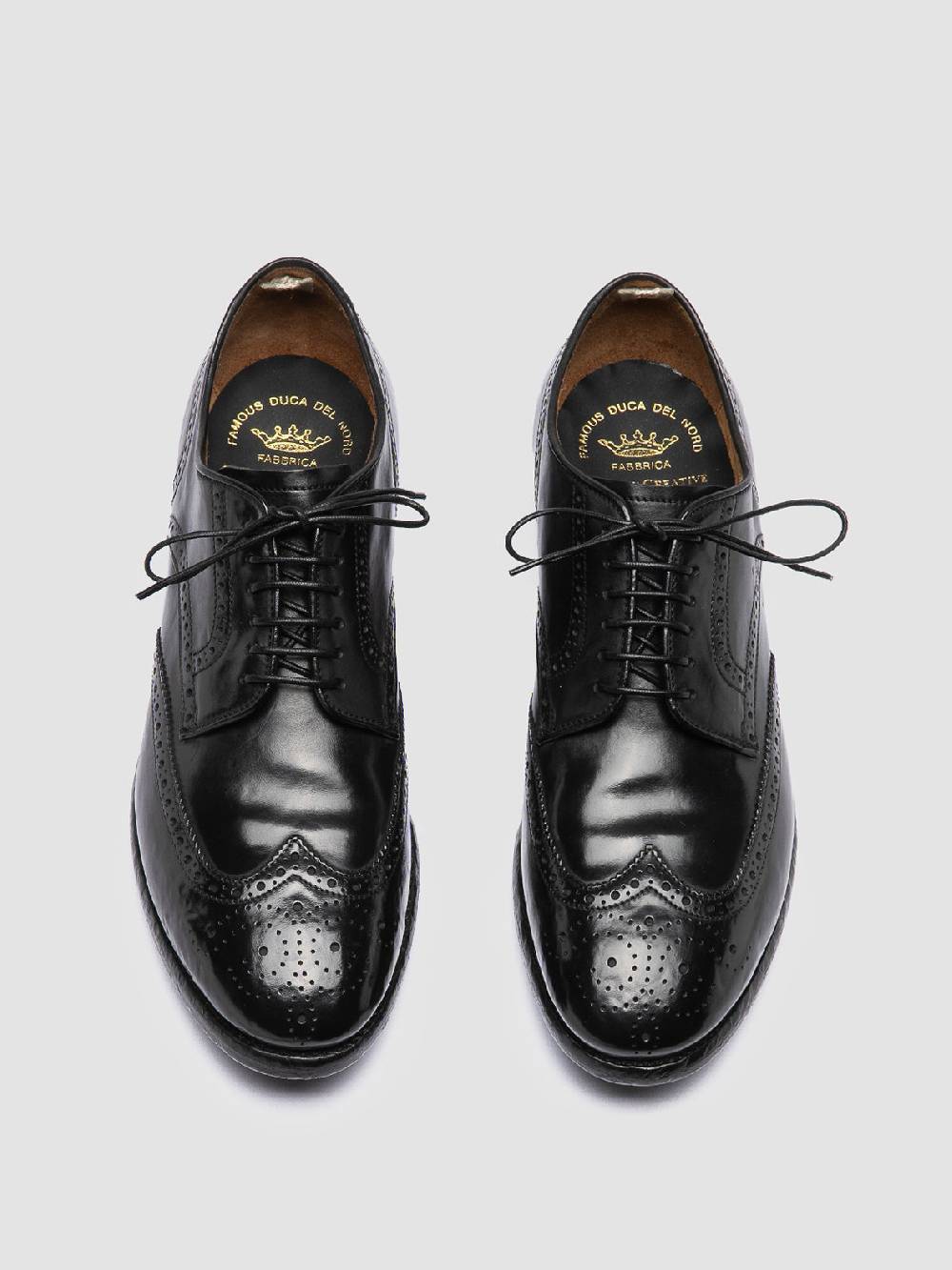 Officine Creative TEMPLE 609 Derby in Pelle Nera Spedizione Gratuita