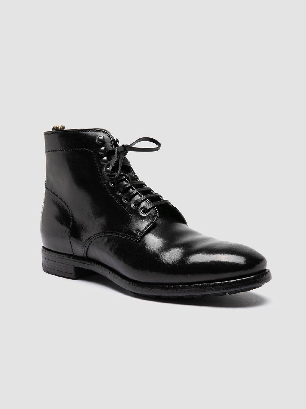 Officine Creative PRINCE 610 Stivaletti in Pelle Nera Pezzi Unici