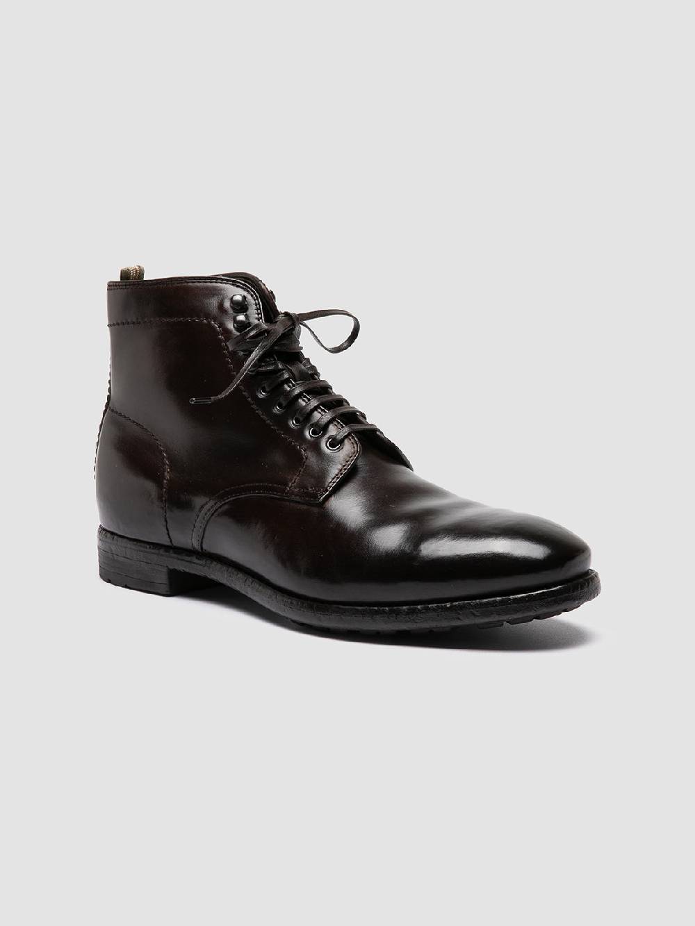 Officine Creative PRINCE 610 Stivaletti in Pelle Marrone Soddisfazione Garantita