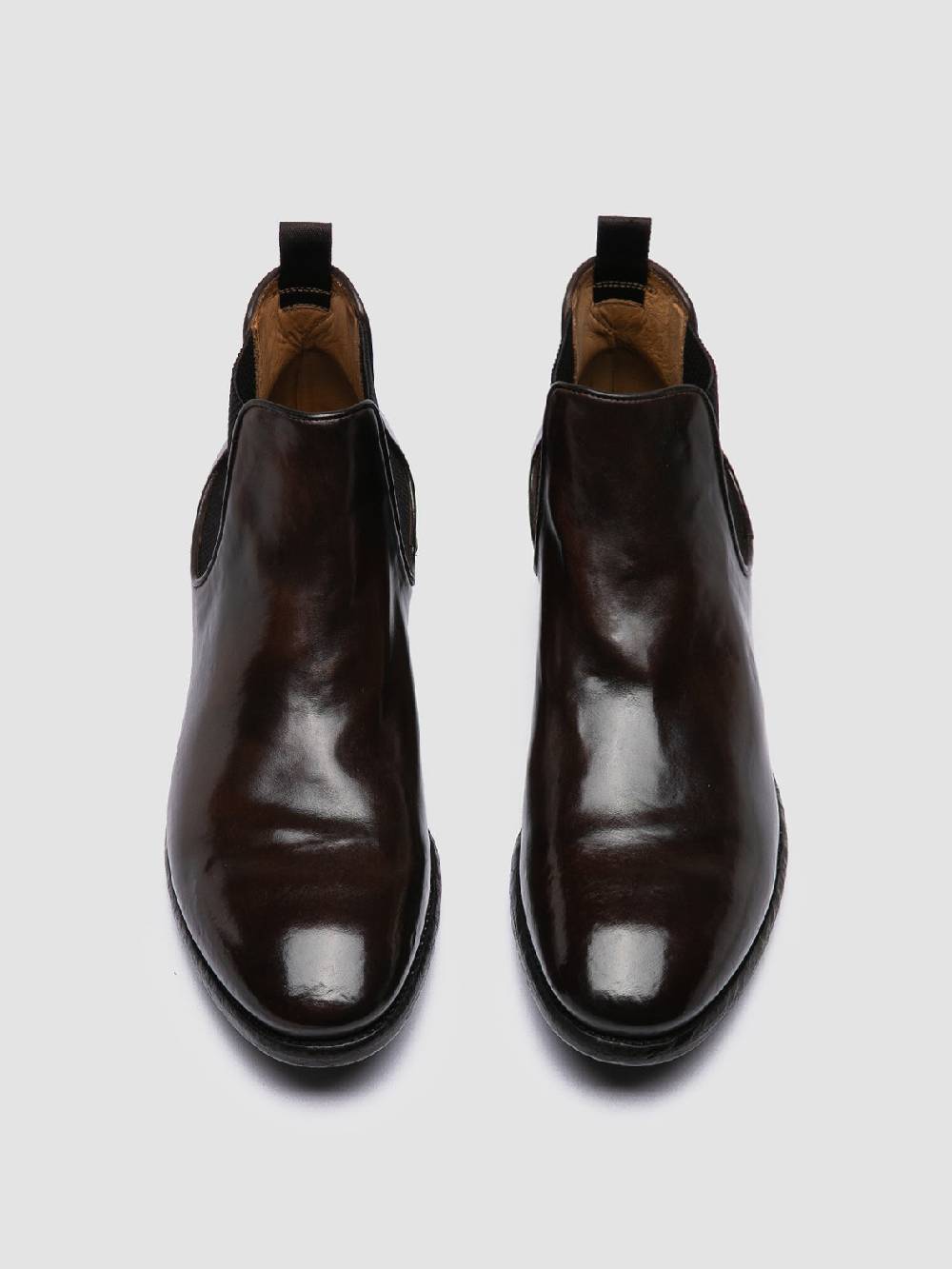 Officine Creative PRINCE 617 Stivaletti Chelsea in Pelle Marrone Consegna Veloce