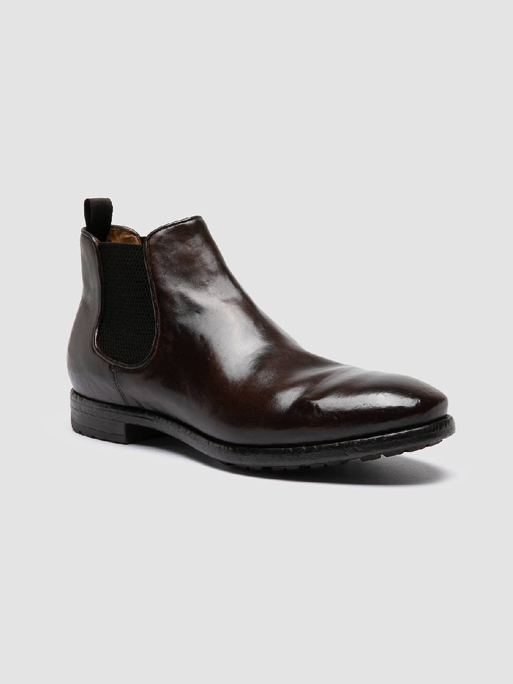 Officine Creative PRINCE 617 Stivaletti Chelsea in Pelle Marrone Consegna Veloce