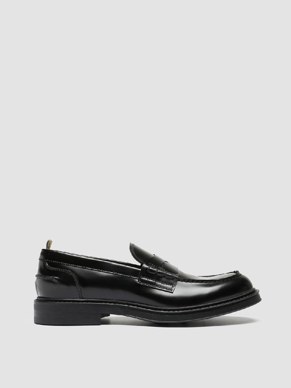 Officine Creative UNIFORM 001 Mocassini in Pelle Nera Promozione Limitata