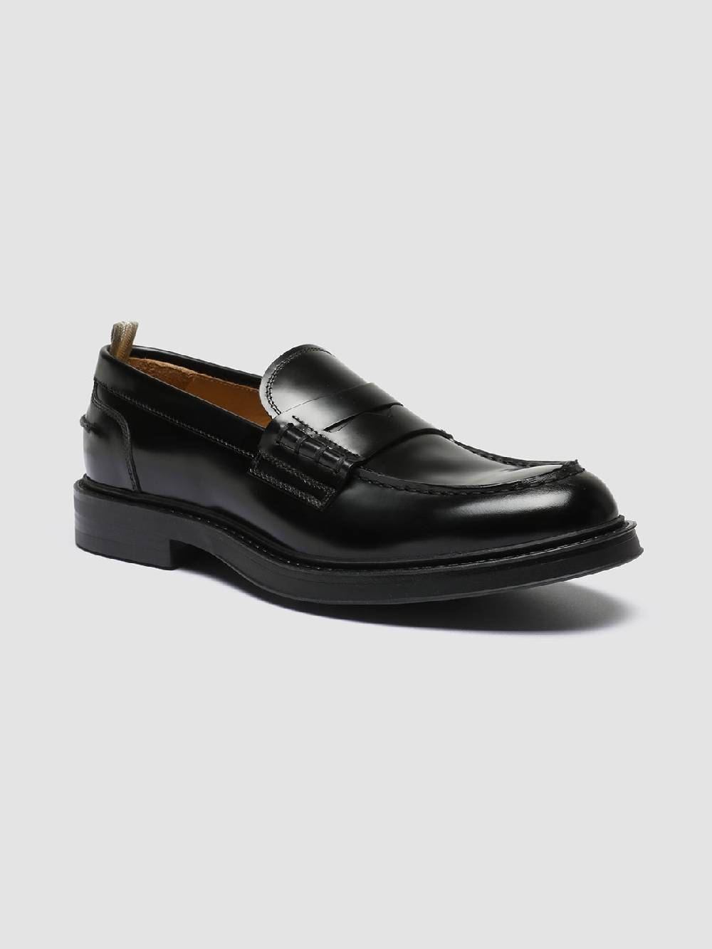 Officine Creative UNIFORM 001 Mocassini in Pelle Nera Promozione Limitata