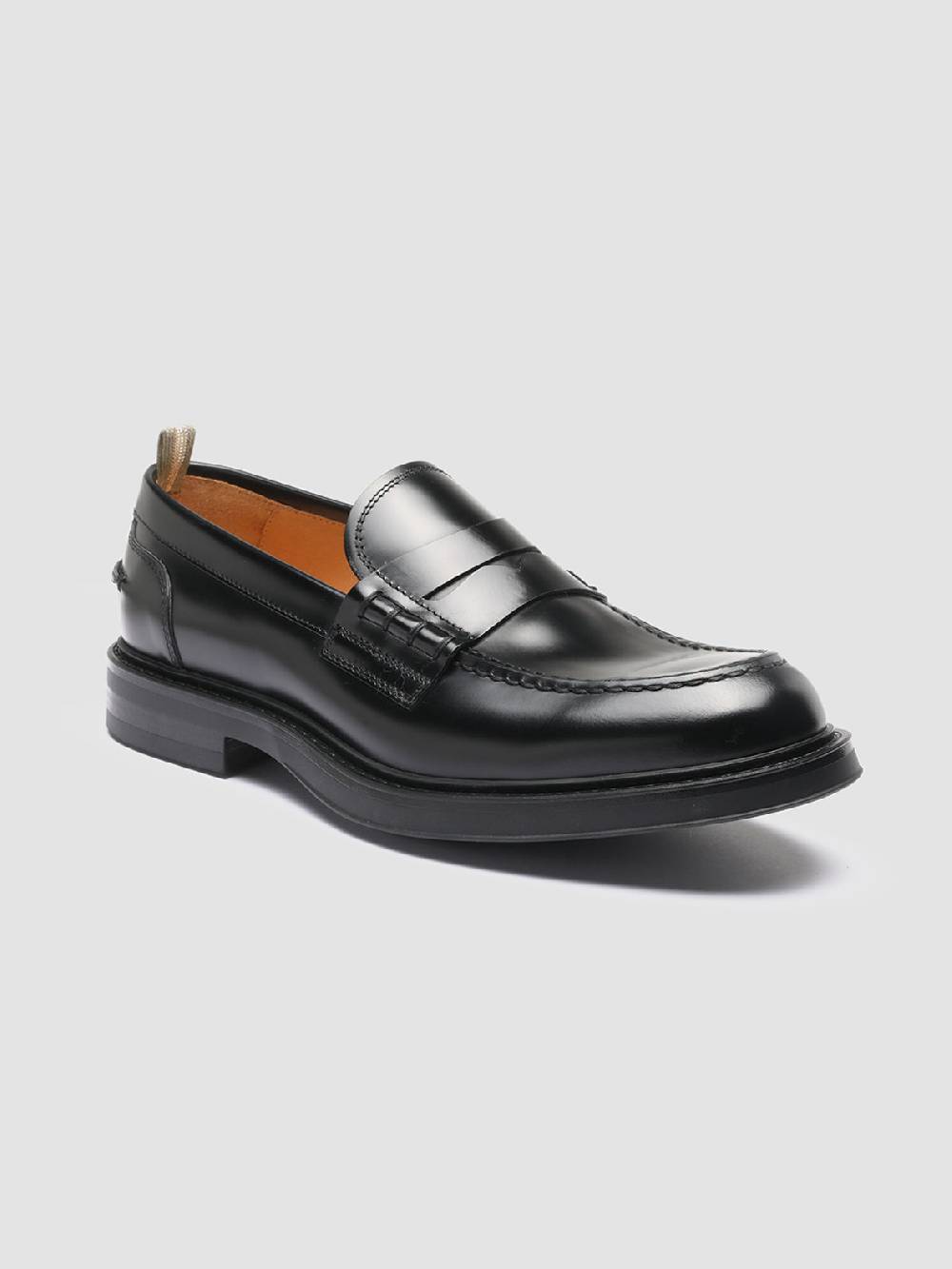 Officine Creative UNIFORM 001 Mocassini Penny in Pelle Nera Fino Al -60%