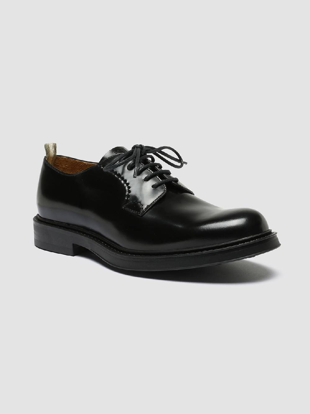 Officine Creative UNIFORM 003 Derby in Pelle Nera Shopping Online