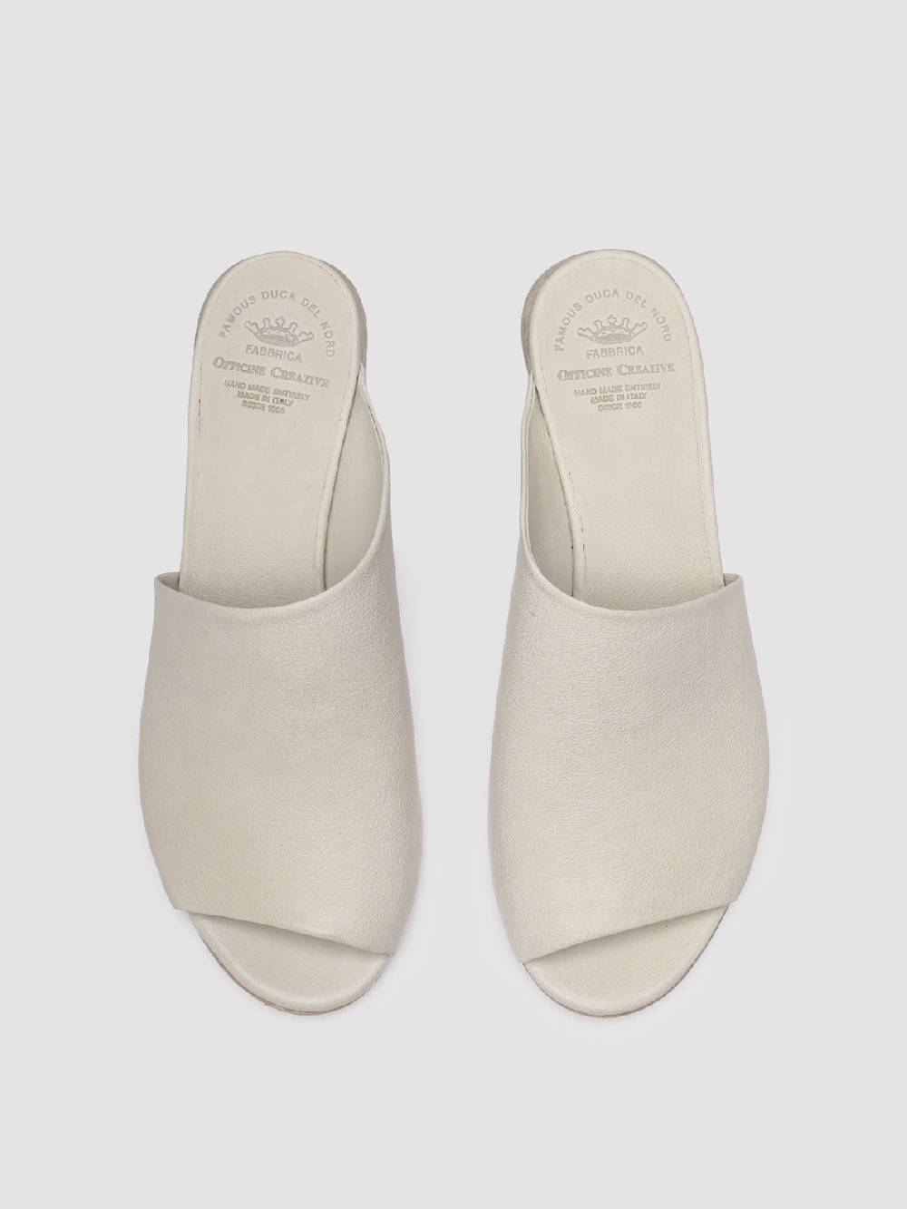 Officine Creative HELYETTE 016 Sabot in Pelle Bianca Offerte