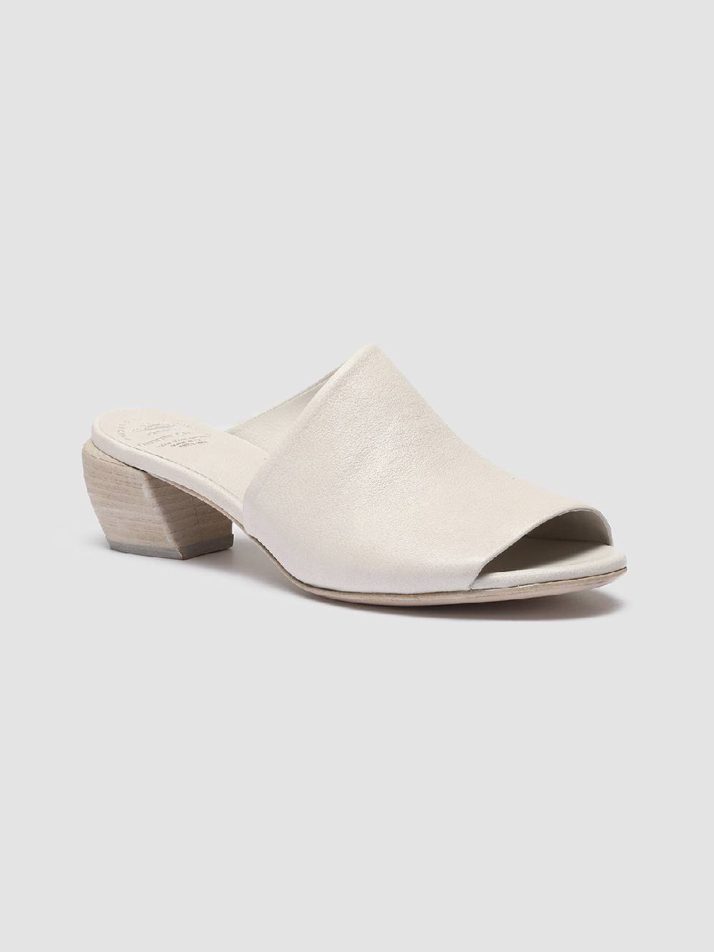 Officine Creative HELYETTE 016 Sabot in Pelle Bianca Offerte