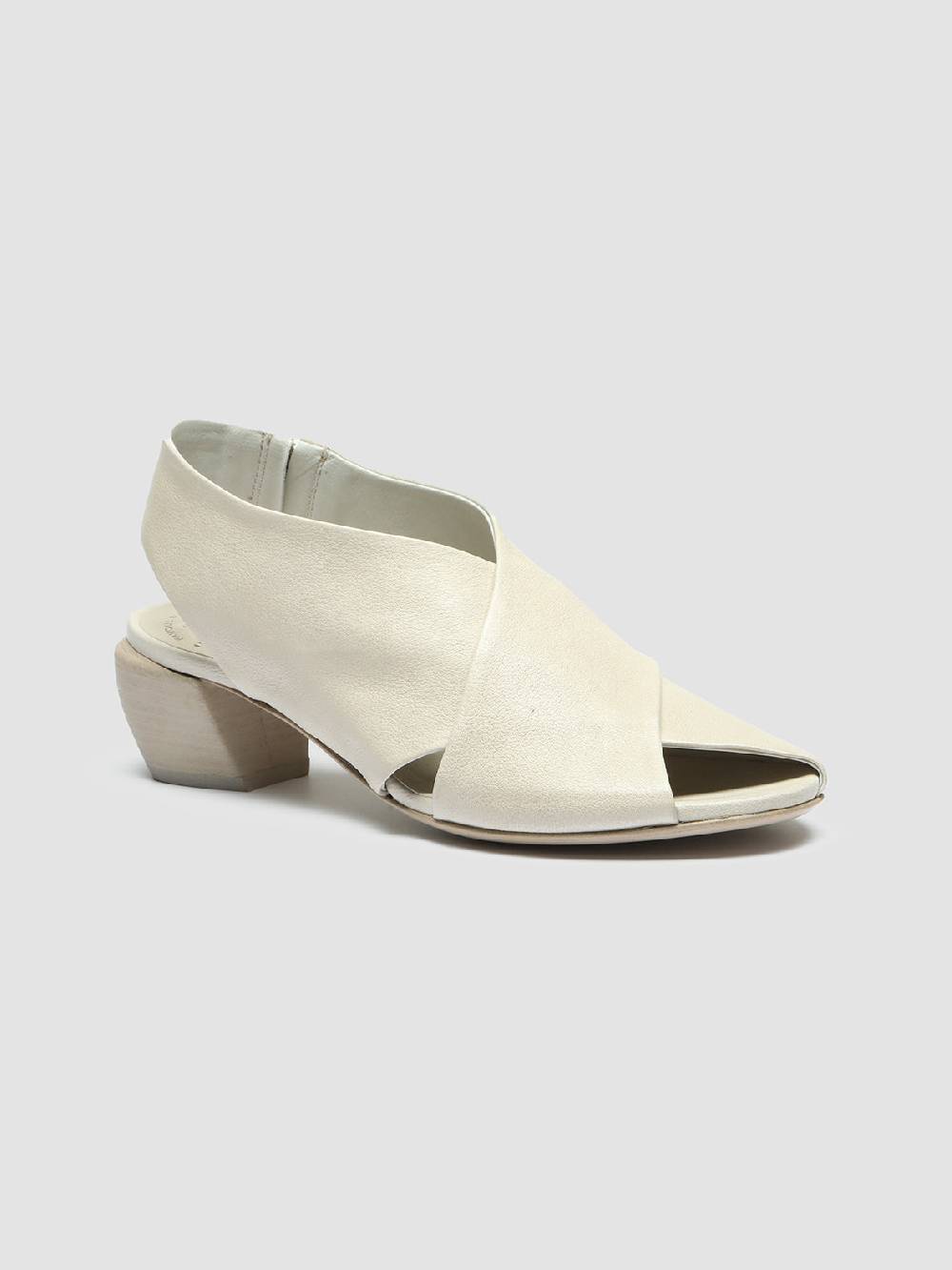 Officine Creative HELYETTE 024 Off White Leather Slide Sandals Hotsell