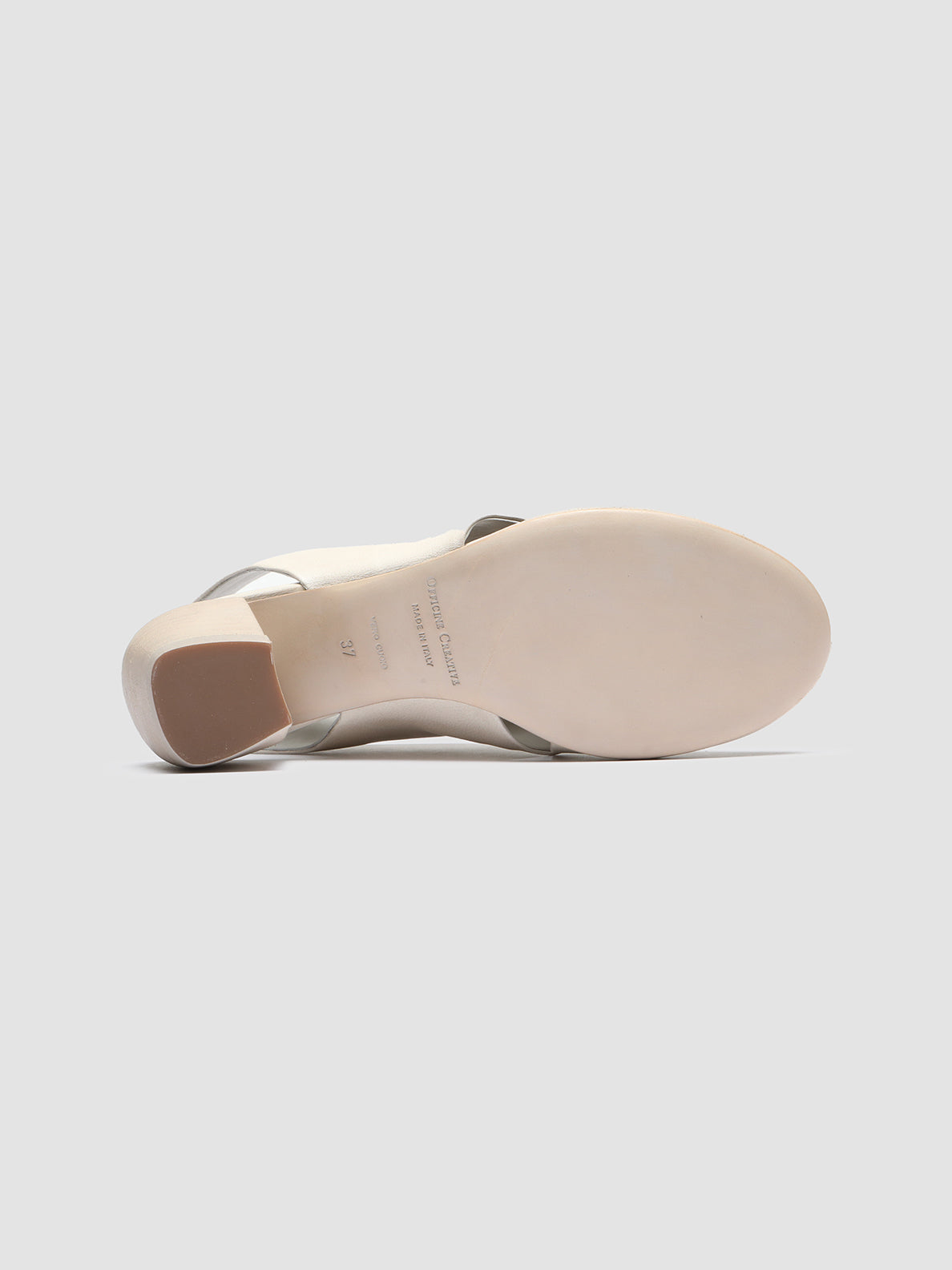Officine Creative HELYETTE 024 Off White Leather Slide Sandals Hotsell