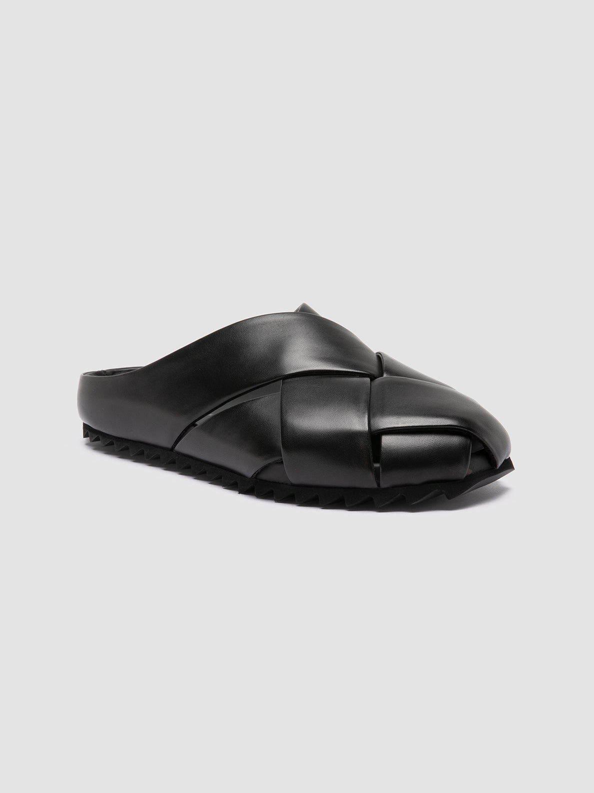 Officine Creative PELAGIE 018 Sandali Sabot in Pelle Nera Vendita Calda