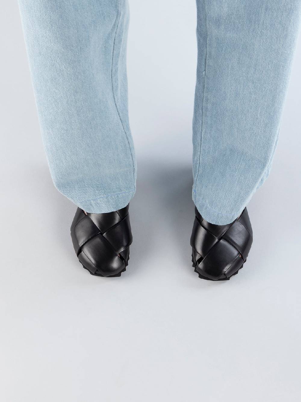Officine Creative PELAGIE 018 Sandali Sabot in Pelle Nera Vendita Calda