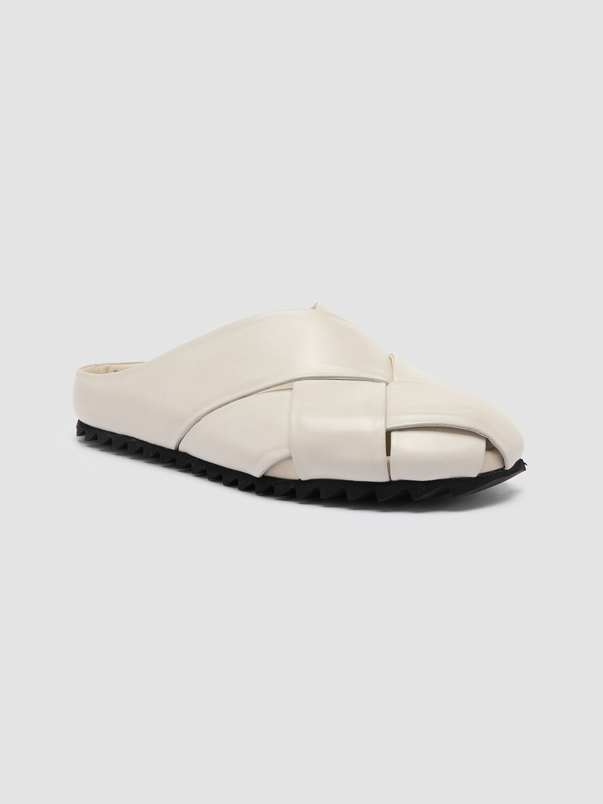 Officine Creative PELAGIE 018 Sandali Sabot in Pelle Bianca Vendita Economica
