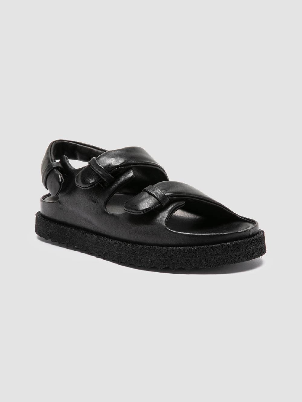 Officine Creative SANDS 102 Sandali Sling Back in Pelle Nera Vendite Flash