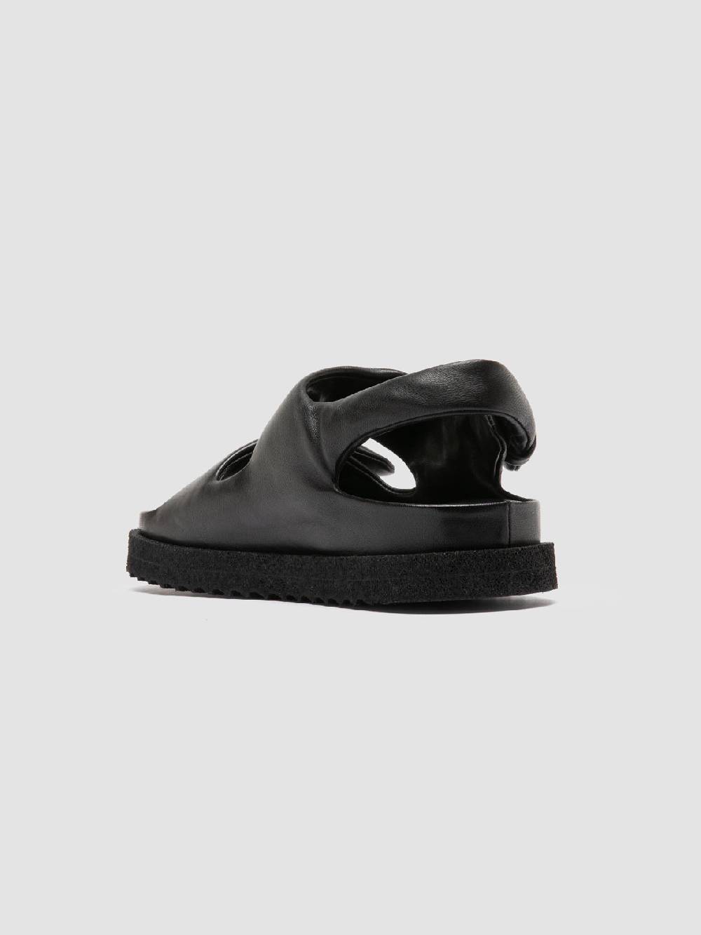 Officine Creative SANDS 102 Sandali Sling Back in Pelle Nera Vendite Flash