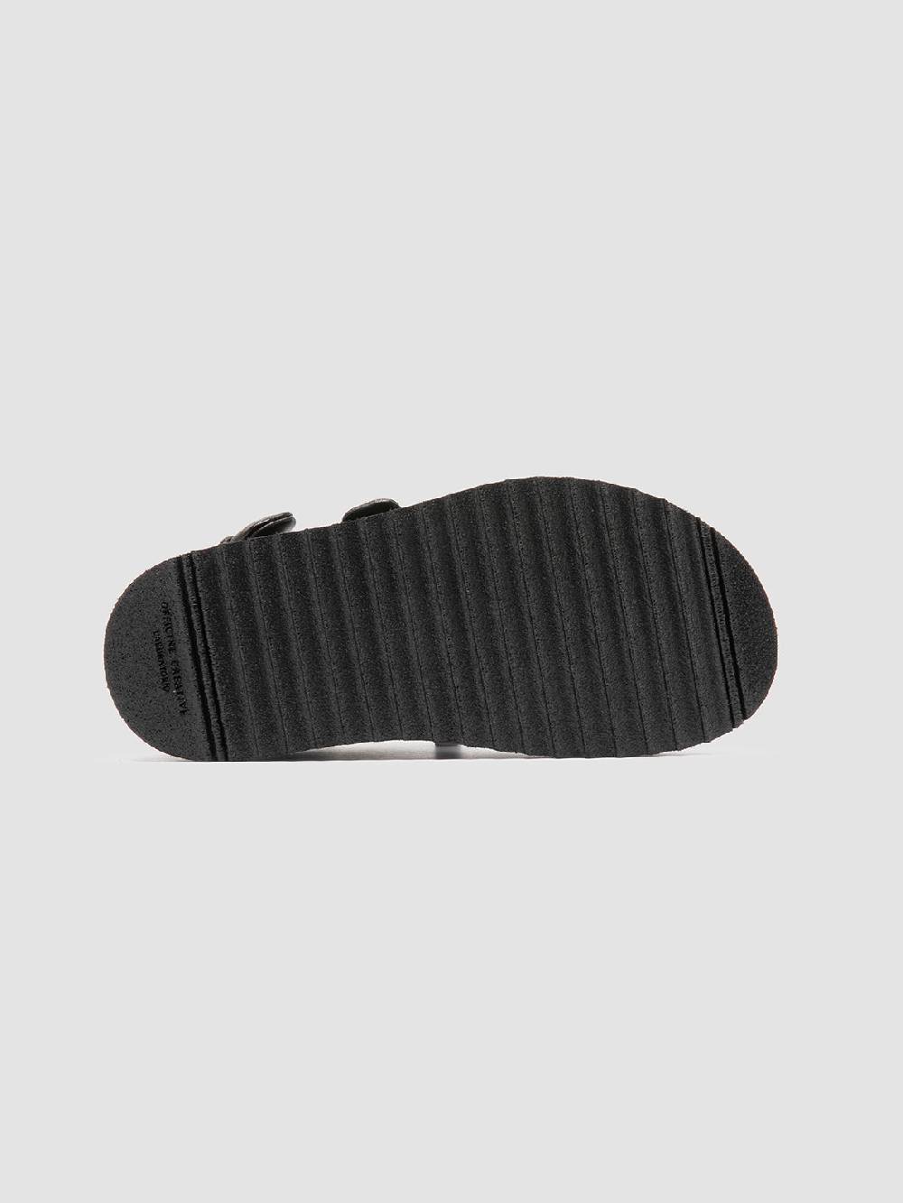 Officine Creative SANDS 102 Sandali Sling Back in Pelle Nera Vendite Flash