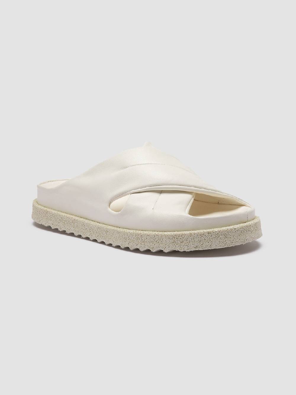 Officine Creative SANDS 103 Sandali Slide in Pelle Bianca Negozio