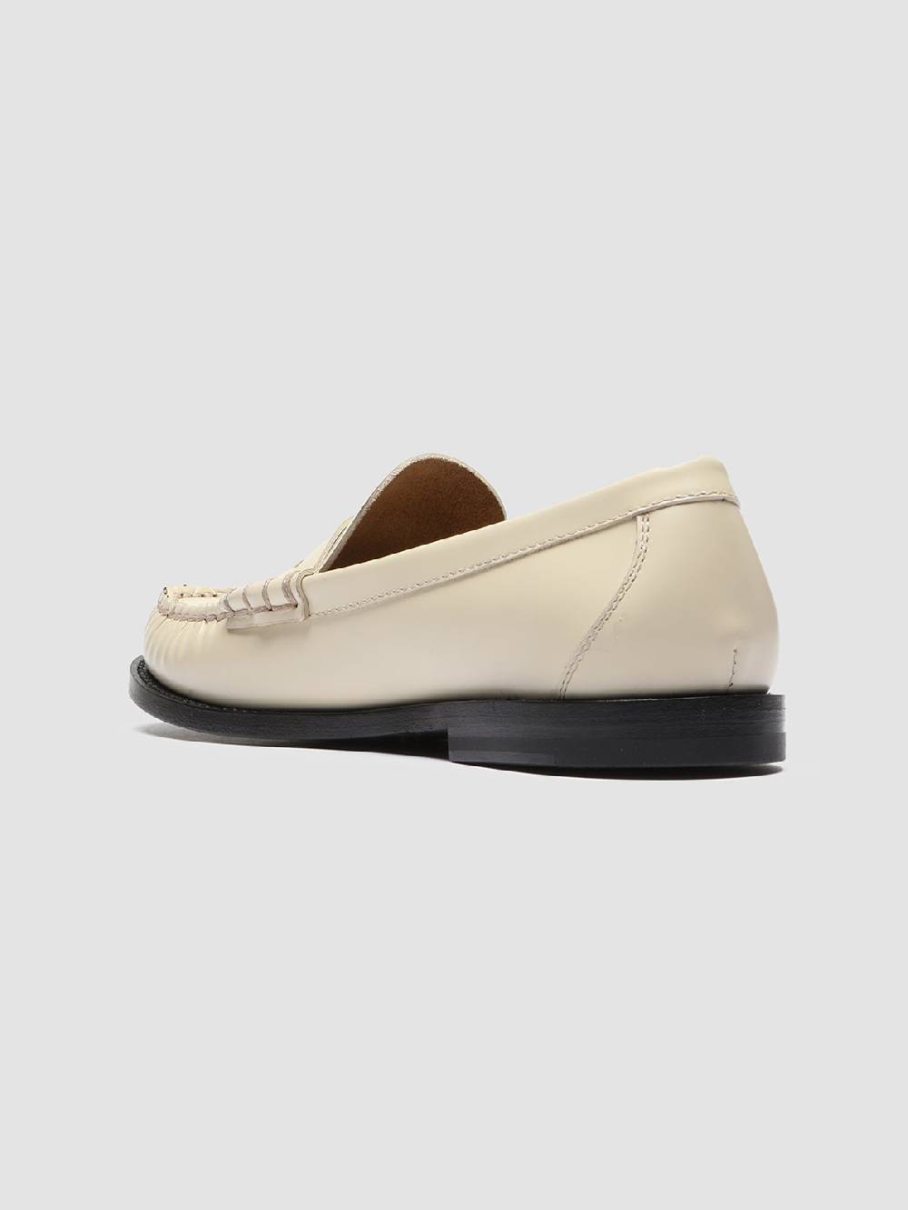 Officine Creative ZIVAGO 103 Ivory Leather Penny Loafers In Saldo